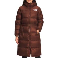 The North Face Femme Manteaux The North Face Women's Nuptse Belted Long Parka, Small, Brown