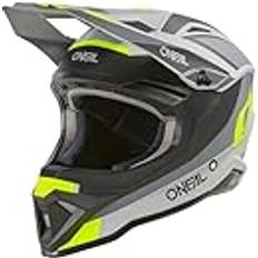 1SRS Stream Motocross Helmet - Matt Black/Grey/Neon-Yellow