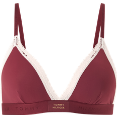 Tommy Hilfiger Purple Bras Tommy Hilfiger Logo lace triangle bralette in burgundy-RedXXXL