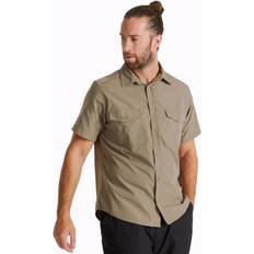 Polyester Shirts Craghoppers NosiDefense Cotton-Blend 'Kiwi' Short Sleeve Shirt Bottle Green