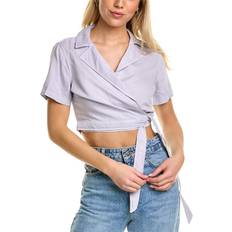 Purple Shirts Bella Dahl Bella Dahl Wrap Linen-Blend Shirt