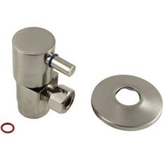 Plumbing Kingston Brass Quarter Turn Water Supply Stop Valve with Ceramic Disc, Brushed Nickel