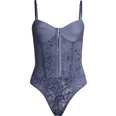 Elastano/Lycra/Spandex Monos Free People Intimately FP Lace Night Rhythm Bodysuit - Navy