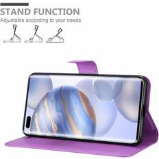 Violett Klapphüllen Cadorabo Book mit Standfunktion Cover Honor 30 Pro Smartphone Hülle, Violett