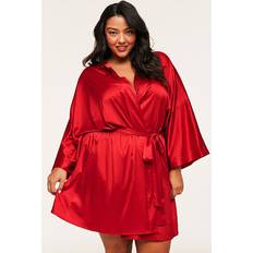 Red Sleepwear Adore Me Izabella Women's Kimono Robe Dark red Dark red