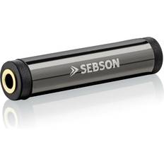 Sebson Adapter AUX-Kabel Jack 3,5mm stereo, Guldpläterad hona/hona, Adapter Förlängning Ljudkabel - Adapteruttag