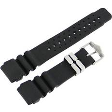 Citizen Watch Straps Citizen Watchband Aqualand Series Black Diver. Rubber 21mm Silver Tone Buckle Silver Tone Keepers ND Limits Printed in Meters Regular Length Aqualand Series Black Rubber 21mm Silver Tone B