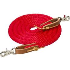 Bridles & Accessories Weaver Leather Poly Roper Rein Red, 5/8" x 8'