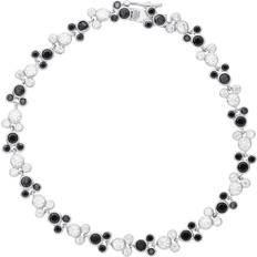 Disney Women Bracelets Disney Disney Mickey Mouse Sterling Silver Black and Clear Cubic Zirconia Bracelet