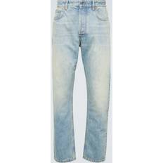 Valentino Bukser & Shorts Valentino Bomuld Lysvaskede Straight Leg Jeans - Blå