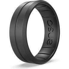 Unisex Rings Enso Rings Enso Rings Classic Contour Elements Series Silicone Ring Black Pearl