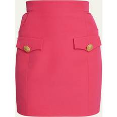Balmain Kjolar Balmain Fuchsia Kjol med Falska Fickor - Rosa