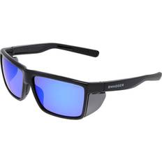 Blue Protective Gear MCR Safety Swagger SR2 Glasses, Blue Diamond Mirror Lens SR218B Black