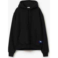 Burberry Herr Tröjor Burberry Bomull Hoodie Med Logotypapplikation
