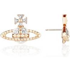 Vivienne Westwood Rose Gold Earrings Vivienne Westwood Mayfair Bas Relief Earrings - Rose Gold/Transparent