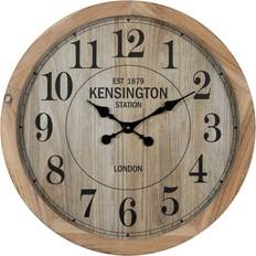 Canvas Clocks BigBuy Home Natural Wood Crystal Wall Clock 60cm