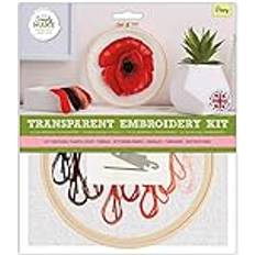 Embroidery Kits Needlework Kits Poppy Transparent Embroidery Kit