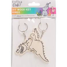Art Studio Art Studio DIY Wood Key Rings Dinosaurs