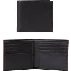 Red Edge & Matte Black Leather Wallet