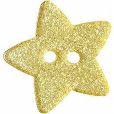 Yarn & Needlework Supplies Hemline Yellow Novelty Star Button 5 Pack