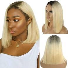 Besfor Ombre Blonde Human Hair Bob Wigs Brazilian Glueless Wig 2