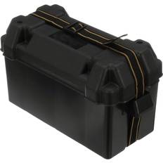 Attwood 9084-1 Large 29/31 Series Vented Marine Boat Battery Box with Mounting Kit and Strap, Black