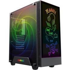 Computer Cases Gamemax Kreator Black Tempered Glass Case ARGB GIF