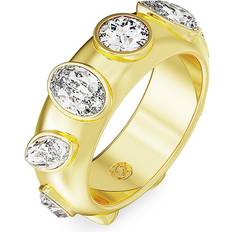 Swarovski Gold Rings Swarovski Gold-Tone Mixed Crystal Statement Band Ring Gold Gold