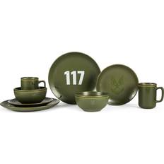 Loza Juegos de Vajilla Ukonic Halo Master Chief 117 Stoneware 8-Piece Dinnerware Set Juego de Vajilla