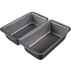 Amazon Basics Non-stick Rectangular Carbon Steel Bread Pan 27x15x7 cm 2-Pack