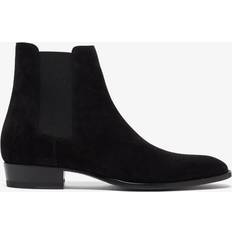 Saint Laurent Wyatt Suede Chelsea Boots - Black