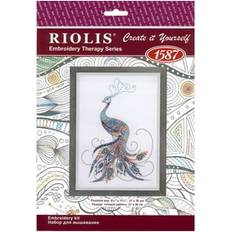 Embroidery Kits Needlework Kits Riolis Embroidery Kit 8.25 X11.75 -Bird Of Luck 28 Count