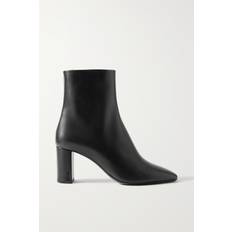 Saint Laurent Stiefeletten Saint Laurent Lou Ankle Boots Aus Leder Schwarz