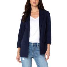 XL Blazers Liverpool Women's Boyfriend Blazer with Princess Dart, Cadet Blue