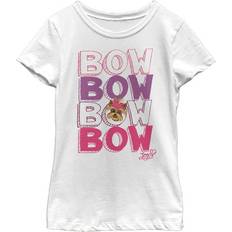 Bow T-shirts Children's Clothing Fifth Sun Girl Jojo Siwa BowBow Dog Cartoon Graphic Tee White