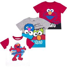 Sesame Street Sesame Street T-Shirt Short Sleeve Elmo 3-Pack for Boys and Toddlers