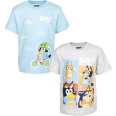 Tops Bluey Bluey Bingo Mom Bandit Little Boys Girls Pack Graphic T-Shirt Blue/Gray