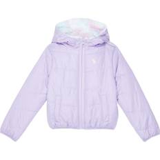 Outerwear U.S. Polo Assn. U.S. POLO ASSN. Girl's Tie-Dye Faux Fur Jacket Little Kids/Big Kids Lavender Big Kids