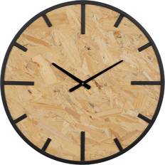 Iron Wall Clocks BigBuy Home Natural Iron MDF Wood Wall Clock 60cm