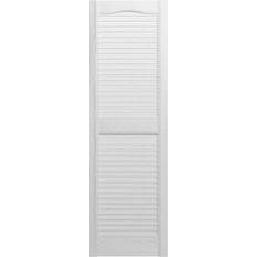 Window Shutters Ekena Millwork 14-1/2 Lifetime Open Louvered Vinyl Standard Cathedral Top Center Pair Timber Window Shutter Height 34"