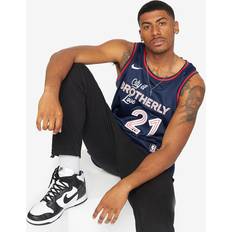 Manchester City FC Game Jerseys Nike NBA Joel Embiid Philadelphia 76ers Dri FIT Swingman CE 2023 Jersey Navy