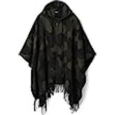 Green - Women Capes & Ponchos Desigual Women's Abstract, 4003 Military Green Poncho, U