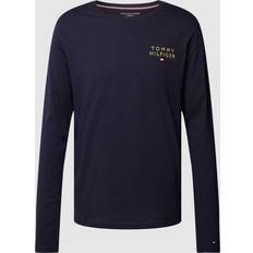 Kulta - Mies T-paidat Tommy Hilfiger LS Tee Logo T-paita - Gold/Sininen