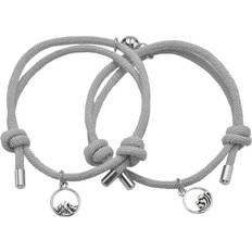 Gris Bracelets Northix Paire Bracelet avec Aimant Gris