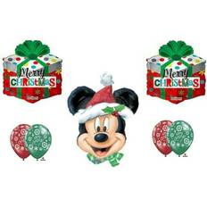 Party Supplies Mickey Mouse Santa Merry Christmas Birthday party Balloons Decorations Supplies