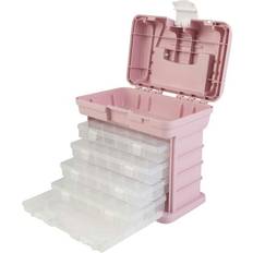 DIY Accessories Stalwart Small Parts Organizer Toolbox for Hardware Tackle or Crafts Pink