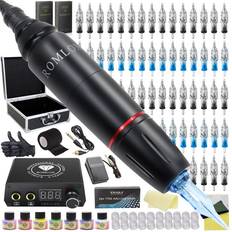 Cosmetics Romlon Tattoo Kit Professional Complete Tattoo Pen Machine Kit Rotary Tattoo Machine LED Tattoo Power Supply 40Pcs Cartridges Needles Tattoo Accessories for Beginners and Tattoo Artists