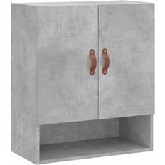 vidaXL concrete grey Cabinet Cabinet Display Cabinet Engineered Wood White/Grey