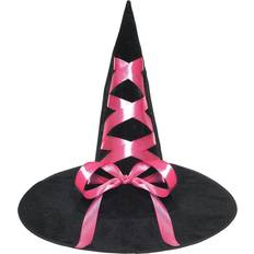 Rosa Cappelli Witch Hat with Ribbon Adult Costume Accessory Pink