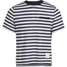 Linen T-shirts Thom Browne Navy Striped Pocket T-Shirt 415 NAVY